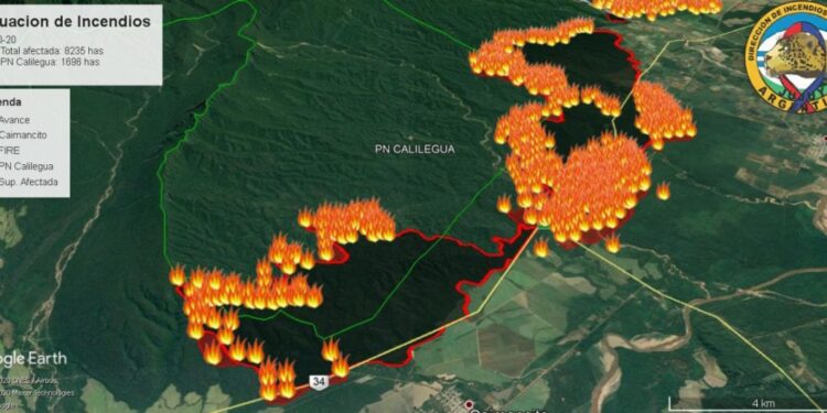EL GOBIERNO PROVINCIAL TRABAJA PARA CONTENER EL INCENDIO EN EL PARQUE NACIONAL CALILEGUA