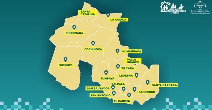 TODOS LOS DEPARTAMENTOS DE JUJUY SON ZONAS AMARILLAS