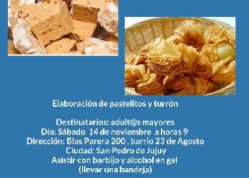 TALLER DE COMIDAS TRADICIONALES PARA ADULTOS MAYORES