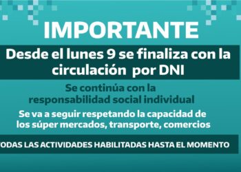 DESDE ESTE LUNES FINALIZA LA CIRCULACIÓN PÒR DNI EN JUJUY