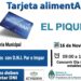 TARJETA ALIMENTAR EN EL PIQUETE
