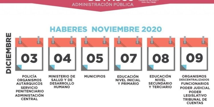 ESTE JUEVES INICIA EL CRONOGRAMA DE PAGOS PARA EMPLEADOS ESTATALES