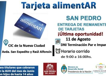 Entrega de remanentes de las Tarjetas AlimentAr en la San Pedro