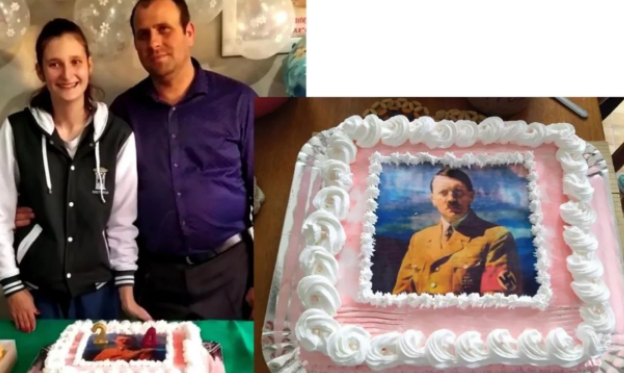 Una joven festejó su cumpleaños con una torta de Hitler
