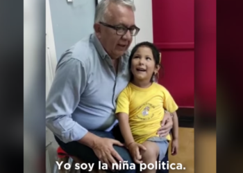 Niña visita al Intendente y vídeo se hace viral