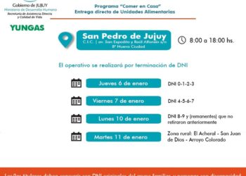 Entrega de Unidades Alimentarias en San Pedro de Jujuy