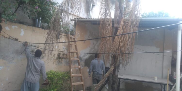 Después del temporal continúan las refacciones en la «Casa de San Pedro»