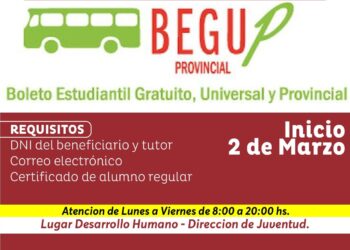 El 2 de marzo comienzan las incripciones para el Boleto Estudiantil Gratuito
