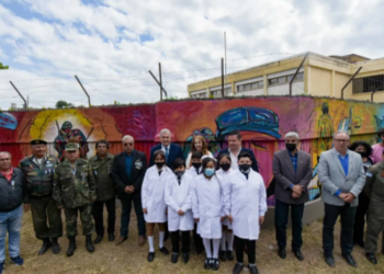 Gerardo Morales inauguró un mural en homenaje a los 40 años de Malvinas