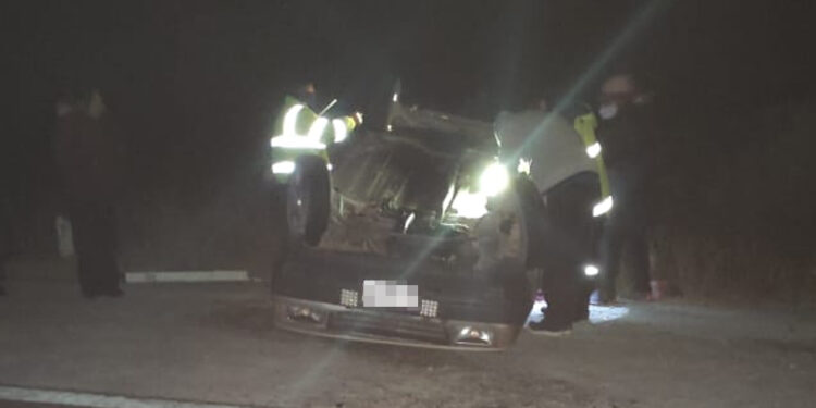 Volcó un auto en Tumbaya