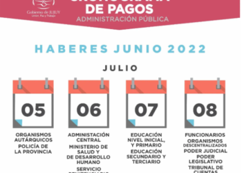 Este martes 5 de julio comienza el cronograma de pagos