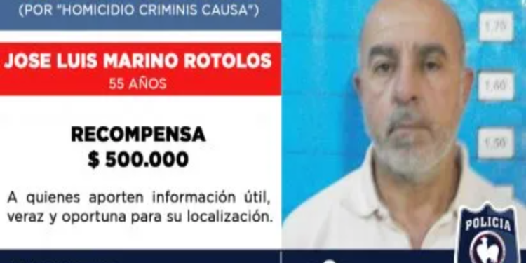 Ofrecen $500.000 de recompensa para dar con el prófugo Rótolos