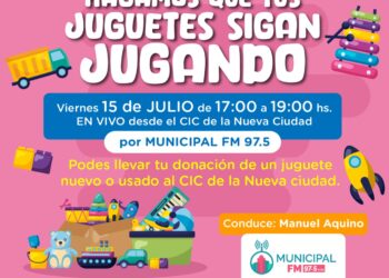 La Radio Municipal Fm 97.5 y la Dirección de la Niñez, adolescencia y familia presentan un programa a Radio Abierta “Hagamos que tus juguetes sigan jugando”