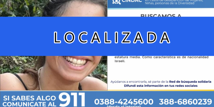 Fue localizada la joven israeli que se encontraba desaparecida