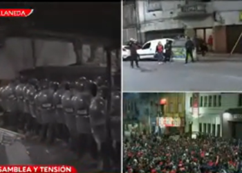 Hinchas de Independiente protestan contra Moyano y chocan con la policía