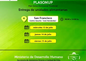 Se entregaran unidades alimentarias en San Francisco