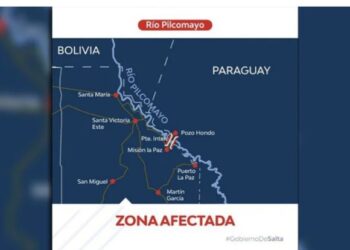 Recomiendan no bañarse, pescar ni consumir agua del río Pilcomayo tras el colapso de un dique en Bolivia