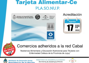 Acreditación de la Tarjeta AlimentarCe para Familias Celíacas