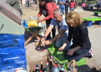 Bravo agradeció a la Pachamama en barrio 1 de Agosto