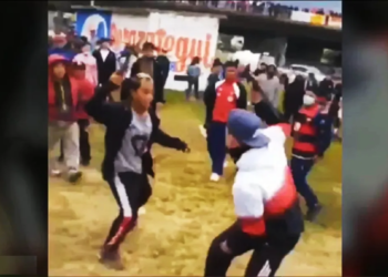 El festejo de la primavera termino en una pelea con armas tumberas