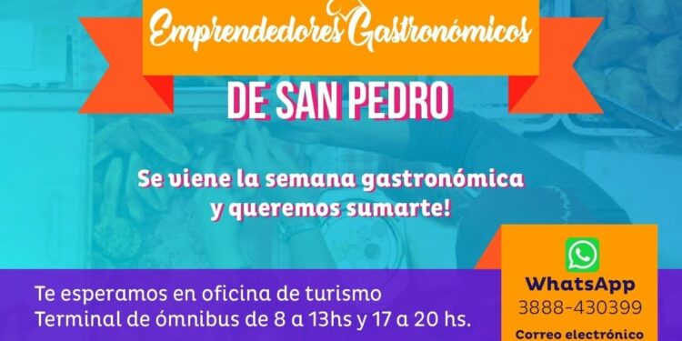 Convocatoria de emprendedores gastronómicos en San Pedro