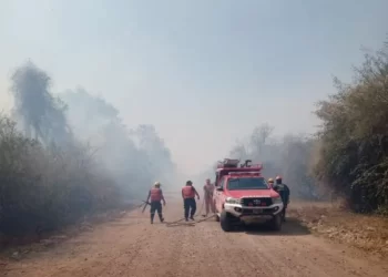 Bomberos apoyan la lucha contra los incendios en el Ramal