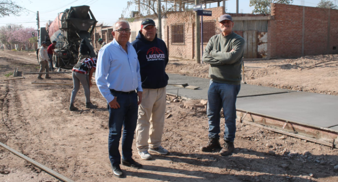 Notable avance en la obra de pavimento en prolongación Paterson