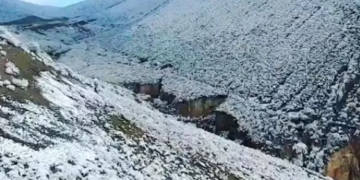 Espectacular nevada en el norte de Jujuy