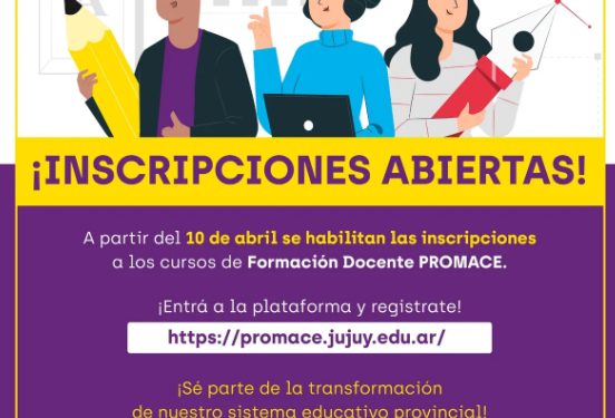 Inscripciones abiertas a las ofertas de Formación Docente 2023