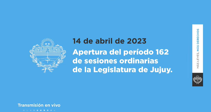 A las 18 horas Gerardo Morales dará inicio a las 162º Sesiones Ordinarias