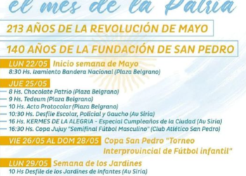 Iniciaron los festejos la semana de mayo en la ciudad de San Pedro
