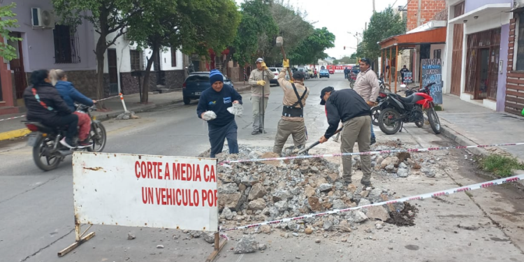 Se avanza con el Plan Integral de bacheo en San Pedro de Jujuy