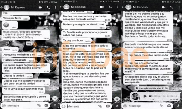 El expediente del femicidio de Chaco por dentro: los chats que César Sena le envió a Cecilia después de su muerte