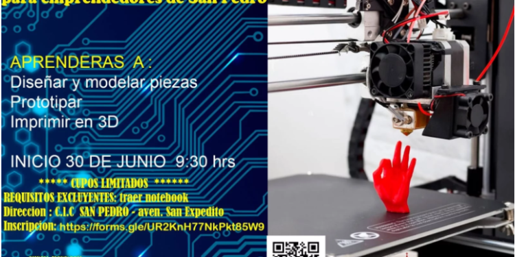 Taller de impresión 3D para emprendedores tecnológicos en San Pedro