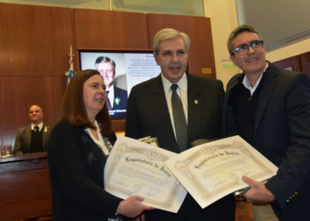 Carlos Haquim impuso el nombre «Profesor Jorge A. Bidondo» a la biblioteca de la Legislatura