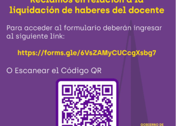 Formulario virtual para consultas y reclamos en relación a la liquidación de haberes del docente