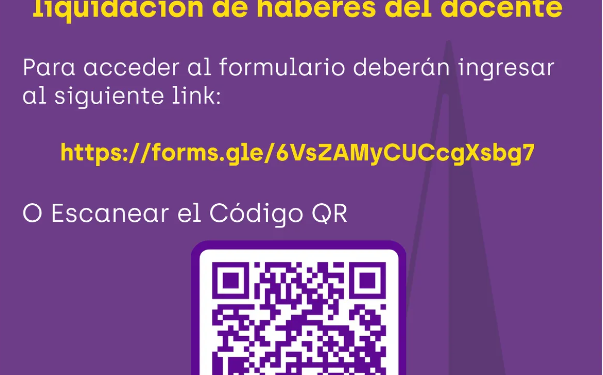 Formulario virtual para consultas y reclamos en relación a la liquidación de haberes del docente