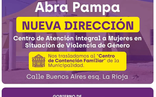 Abra Pampa: nueva dirección del Centro de Atención Integral