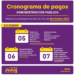 Cronograma de pagos por el mes de noviembre