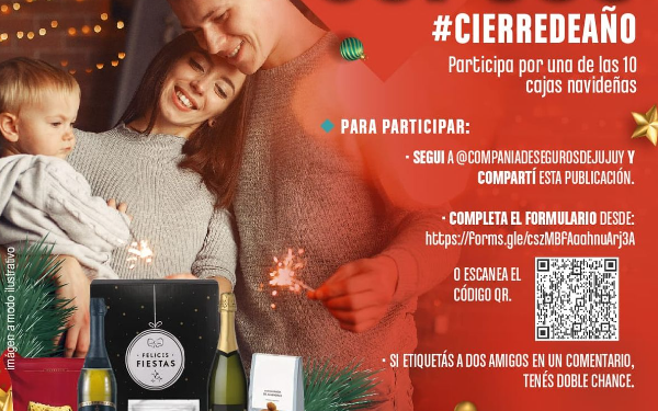 Compañía de Seguros de Jujuy sorteará 10 cajas navideñas