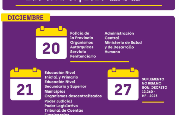 Este jueves comienza el Cronograma de Pagos 2 do S.A.C 2023 y el bono de fin de año