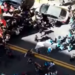 Tras los incidentes, los piqueteros llegaron a la Plaza de Mayo bajo un fuerte operativo policial