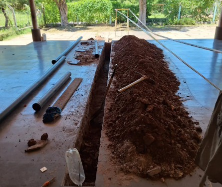 Avanzan las obras de refacción y ampliación en el Bachillerato N°8 de Caimancito