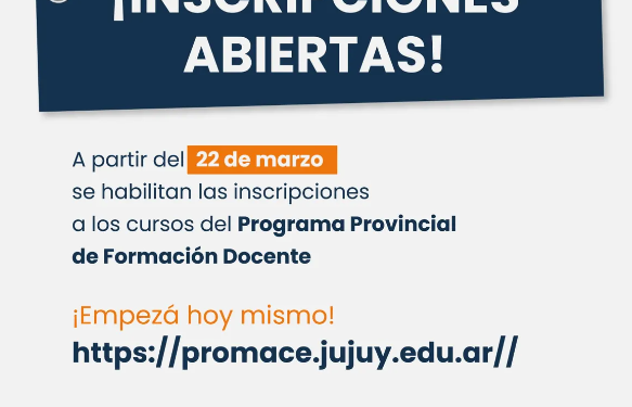 Habilitan inscripción a cursos gratuitos y con puntaje para toda la docencia de la provincia