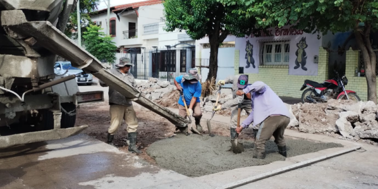 Se hormigonó calle Fascio en el marco del Plan Integral de Bacheo