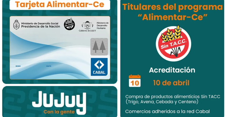 Acreditación Tarjeta Alimentar-CE para personas con Celiaquía