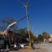 Se instalaron nuevas columnas de alumbrado en rotonda de avenida 9 de Julio