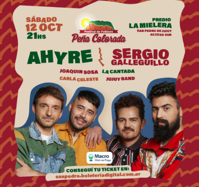 Festival de la Peña Colorada: continúa la venta de entradas  