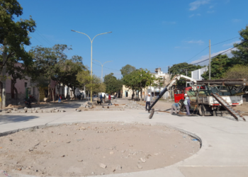 A un paso de inaugurar la rotonda de avenida 9 de julio