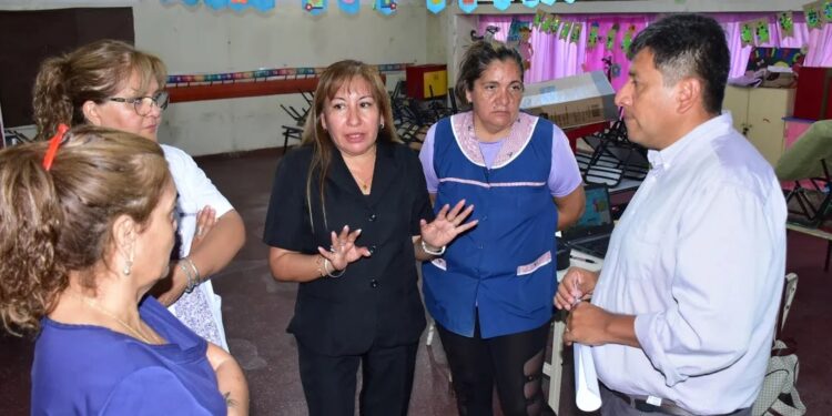 Ultiman detalles para la obra pluvial en la Escuela N°203 de San Pedro